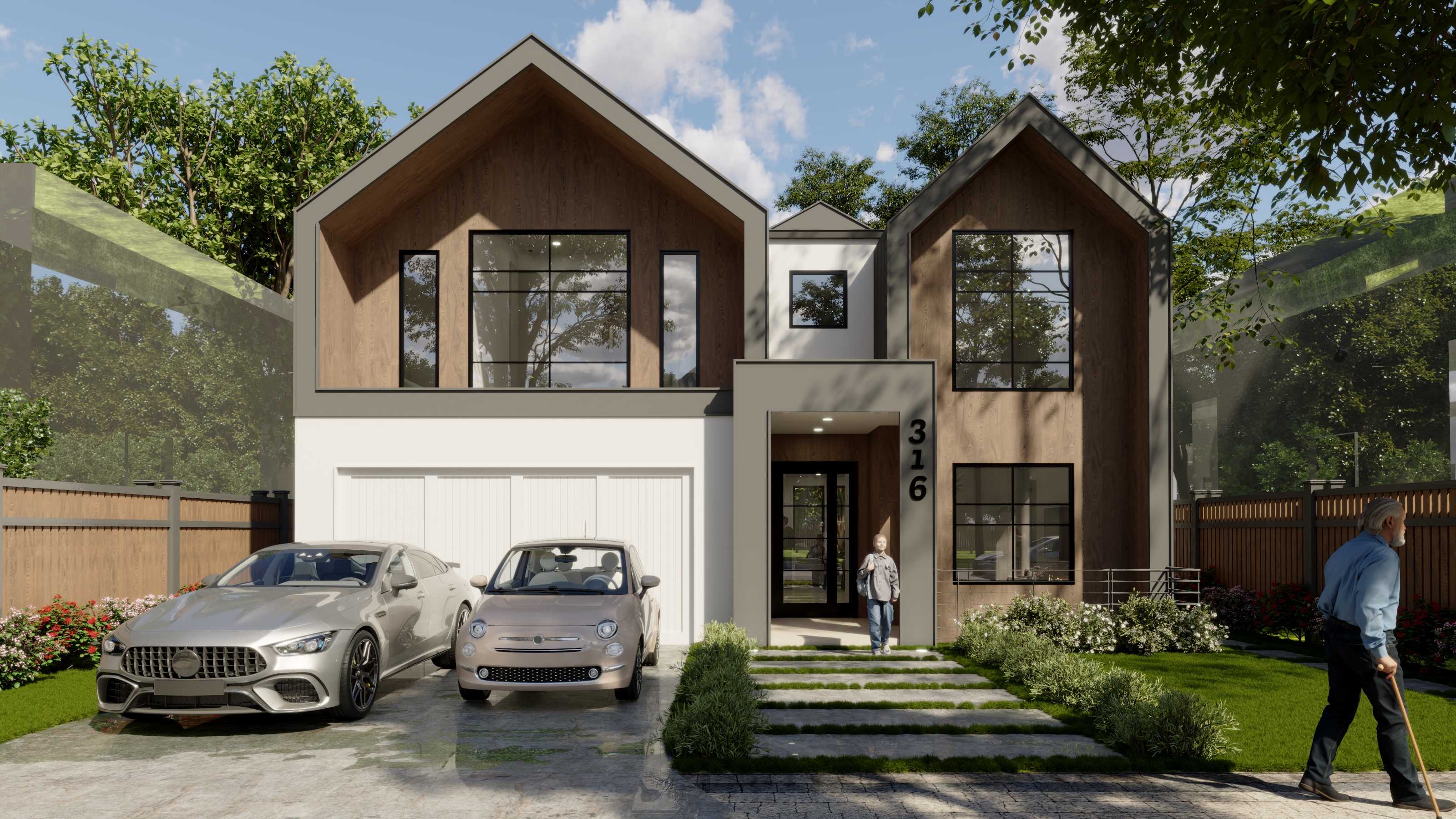 Modern Farmhouse in Menlo Park - Exterior