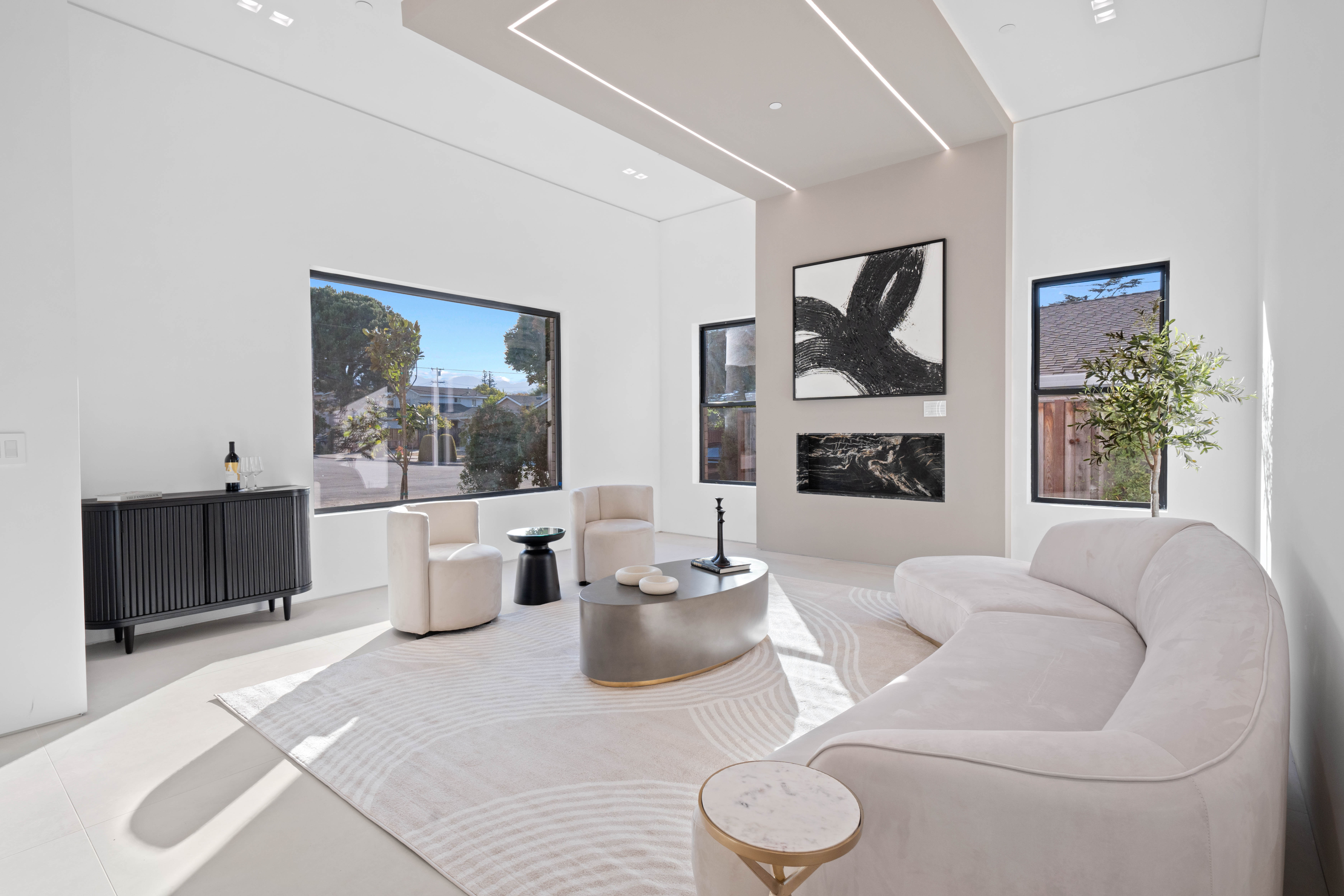 Refined interior living space of a newly completed architect-led custom home delivered as a replacement home